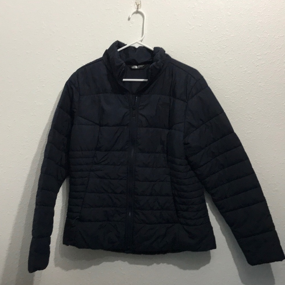 Navy north face coat